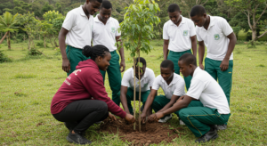 LCMC nurturing Edmund Rice students in tree planting to contribute to the global greening initiative